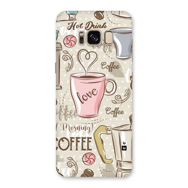 Love Coffee Design Back Case for Galaxy S8