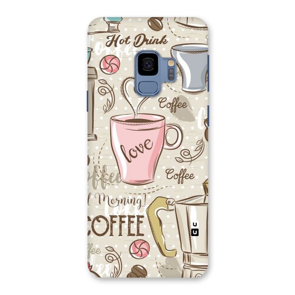 Love Coffee Design Back Case for Galaxy S9