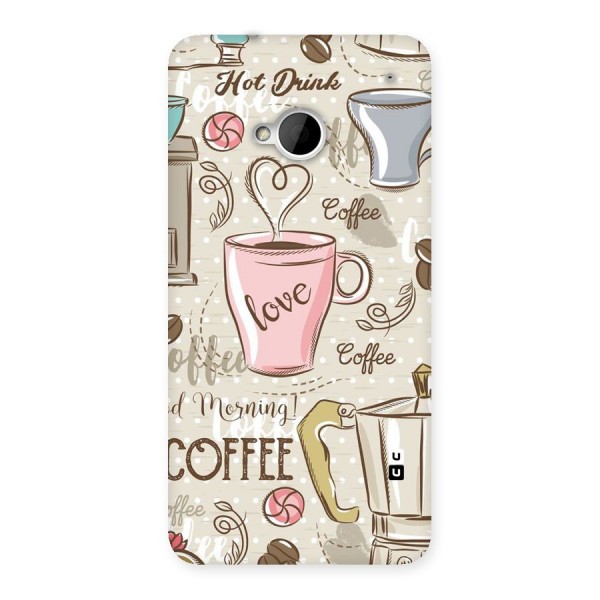Love Coffee Design Back Case for HTC One M7