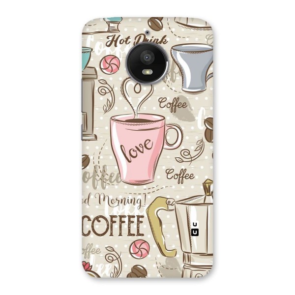 Love Coffee Design Back Case for Moto E4 Plus