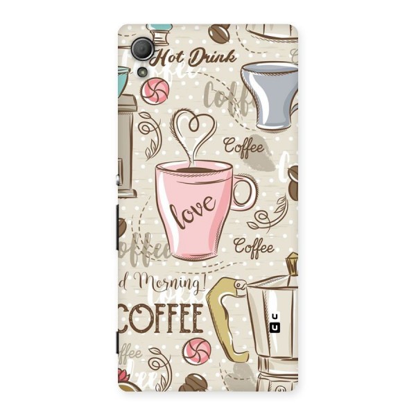Love Coffee Design Back Case for Xperia Z4