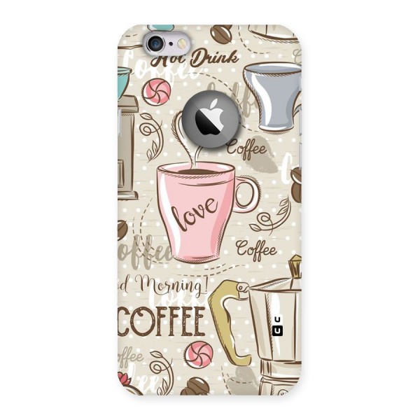 Love Coffee Design Back Case for iPhone 6 Logo Cut