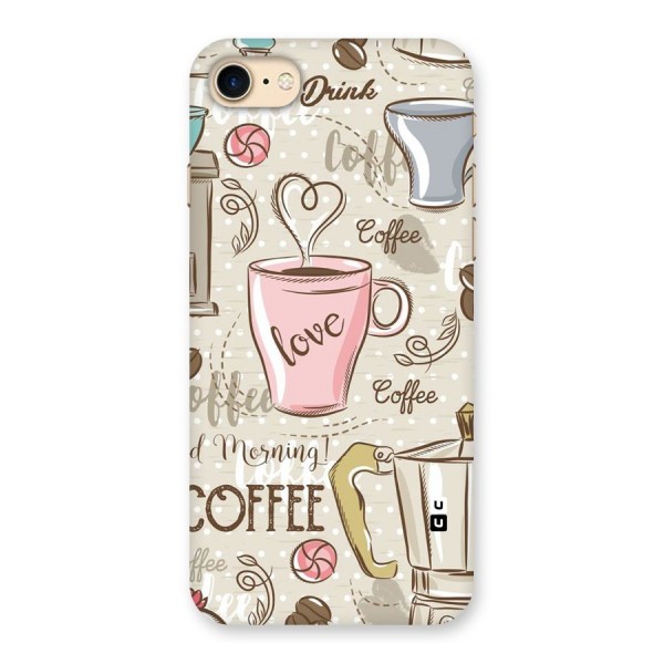 Love Coffee Design Back Case for iPhone 7