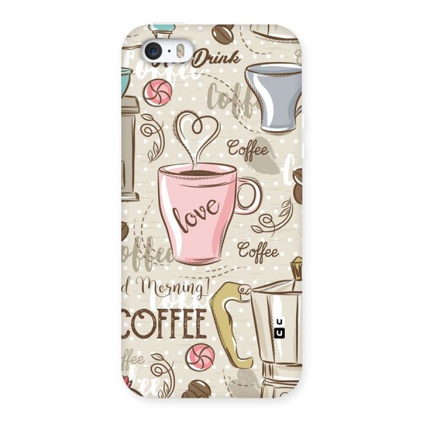 Love Coffee Design Back Case for iPhone SE