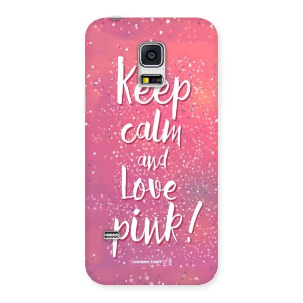 Love Pink Back Case for Galaxy S5 Mini