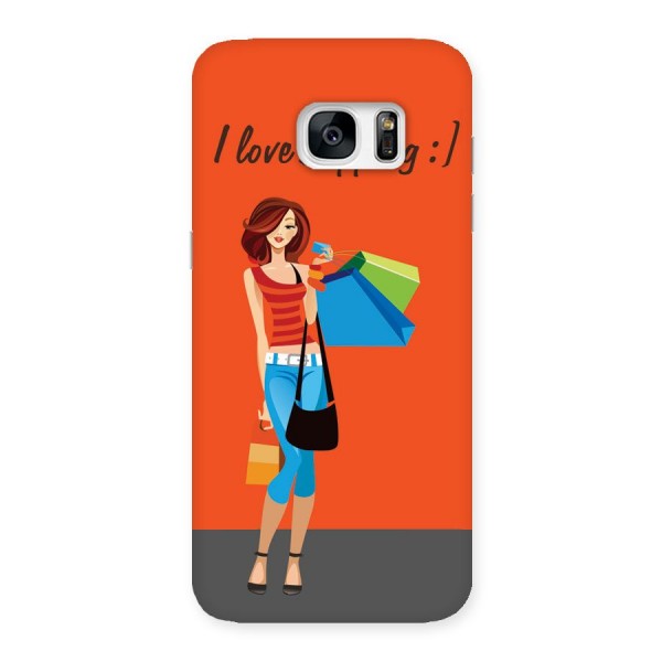 Love Shopping Classy Girl Back Case for Galaxy S7 Edge