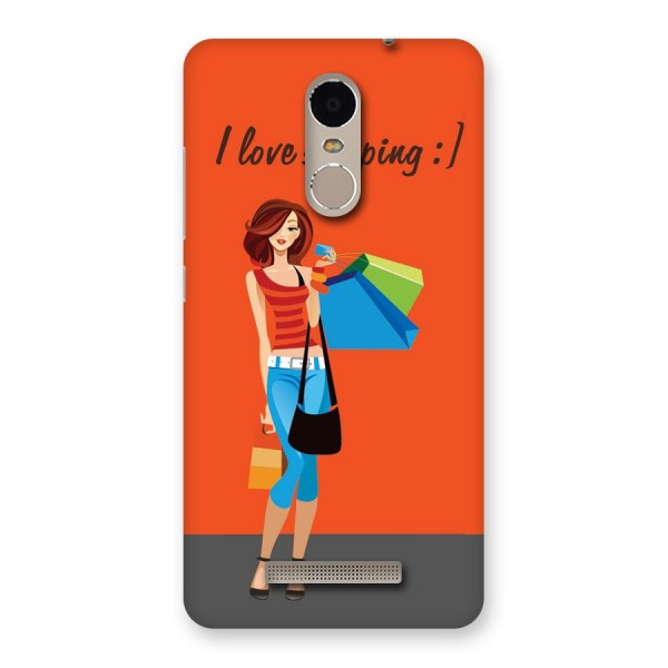 Love Shopping Classy Girl Back Case for Xiaomi Redmi Note 3