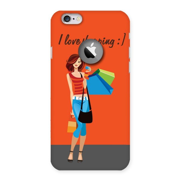 Love Shopping Classy Girl Back Case for iPhone 6 Logo Cut