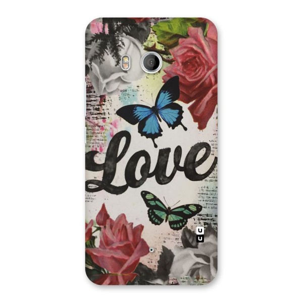 Lovely Butterfly Love Back Case for HTC U11
