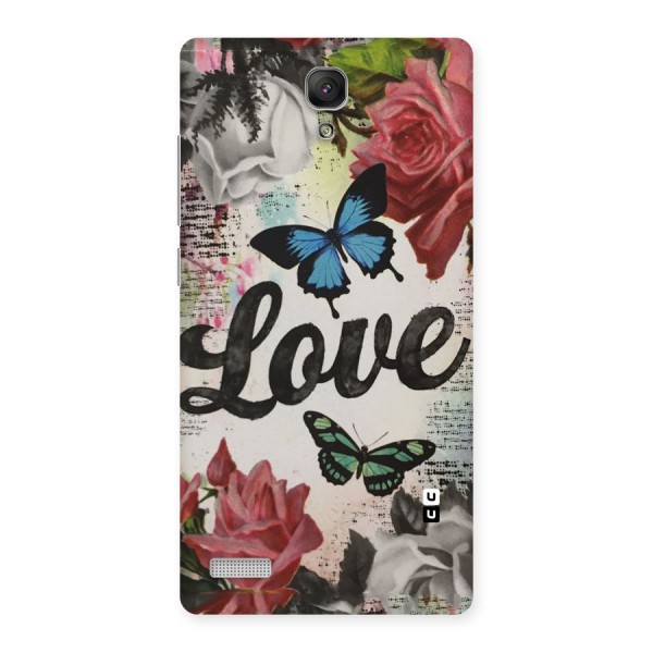 Lovely Butterfly Love Back Case for Redmi Note Prime