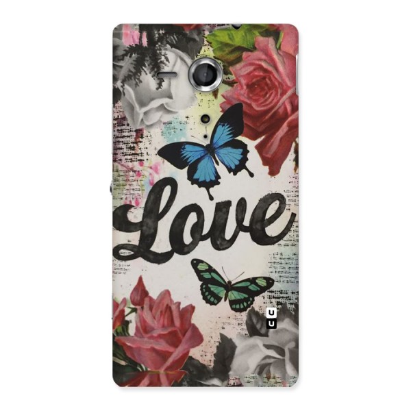 Lovely Butterfly Love Back Case for Sony Xperia SP