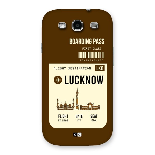 Lucknow Boarding Pass Back Case for Galaxy S3