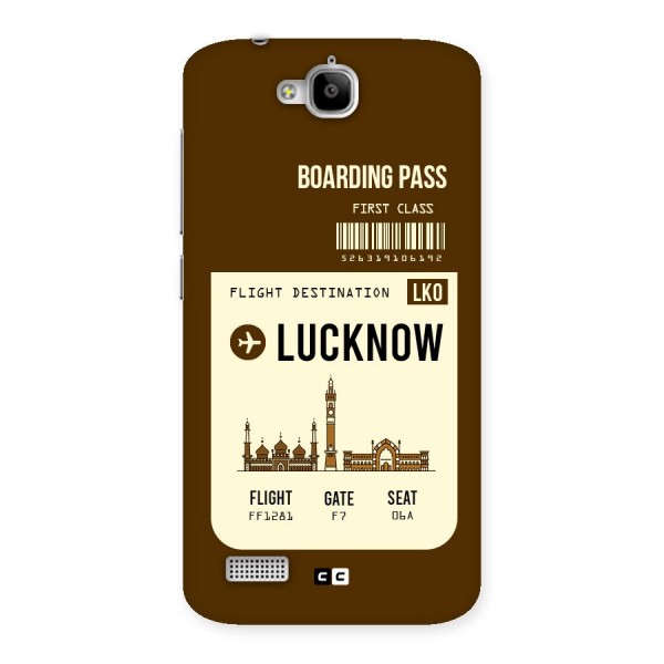 Lucknow Boarding Pass Back Case for Honor Holly