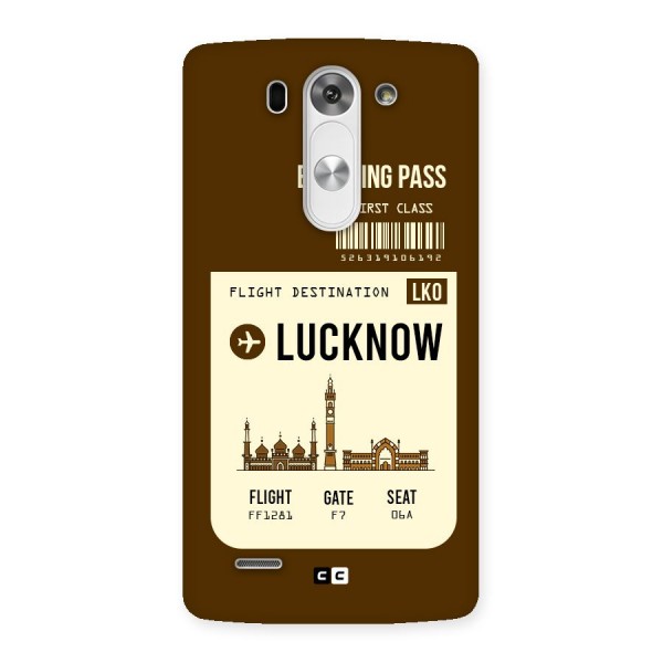 Lucknow Boarding Pass Back Case for LG G3 Beat