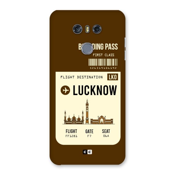 Lucknow Boarding Pass Back Case for LG G6