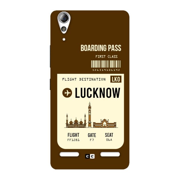 Lucknow Boarding Pass Back Case for Lenovo A6000