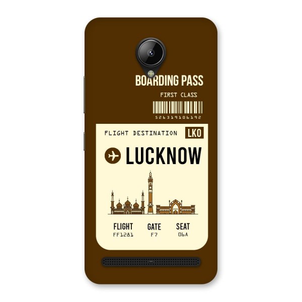 Lucknow Boarding Pass Back Case for Lenovo C2