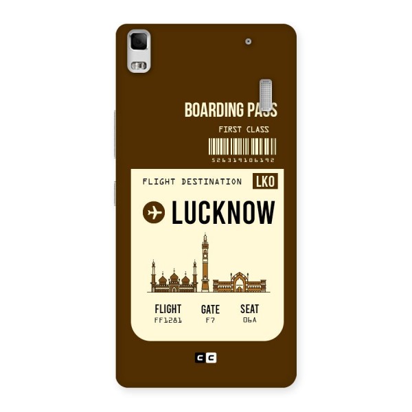 Lucknow Boarding Pass Back Case for Lenovo K3 Note