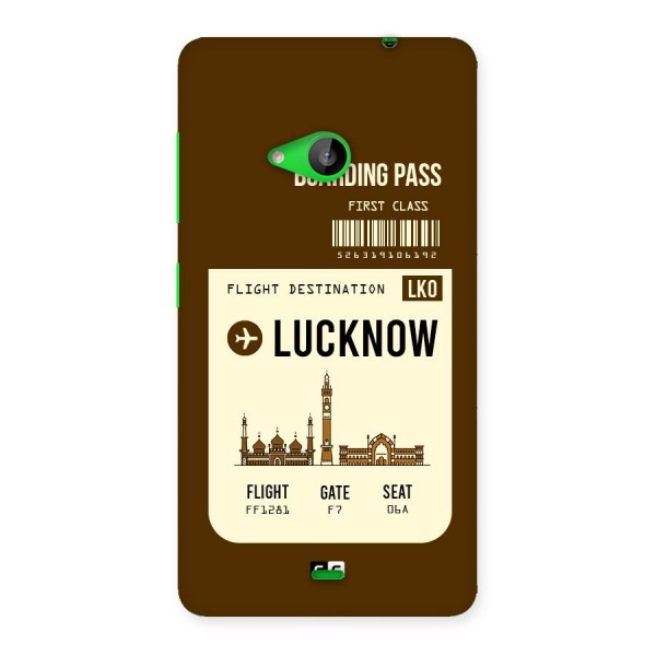 Lucknow Boarding Pass Back Case for Lumia 535