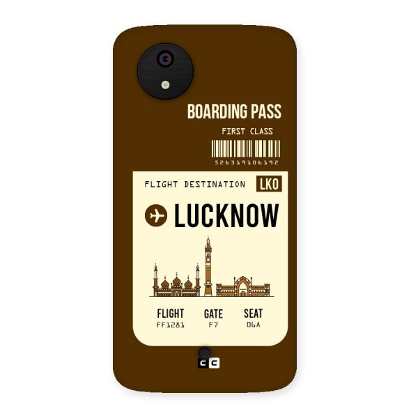 Lucknow Boarding Pass Back Case for Micromax Canvas A1