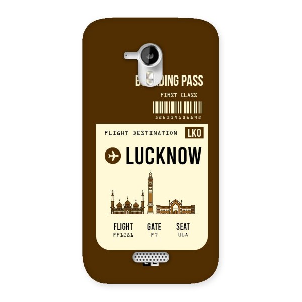 Lucknow Boarding Pass Back Case for Micromax Canvas HD A116