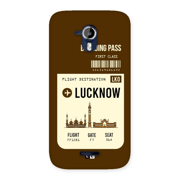 Lucknow Boarding Pass Back Case for Micromax Canvas Magnus A117