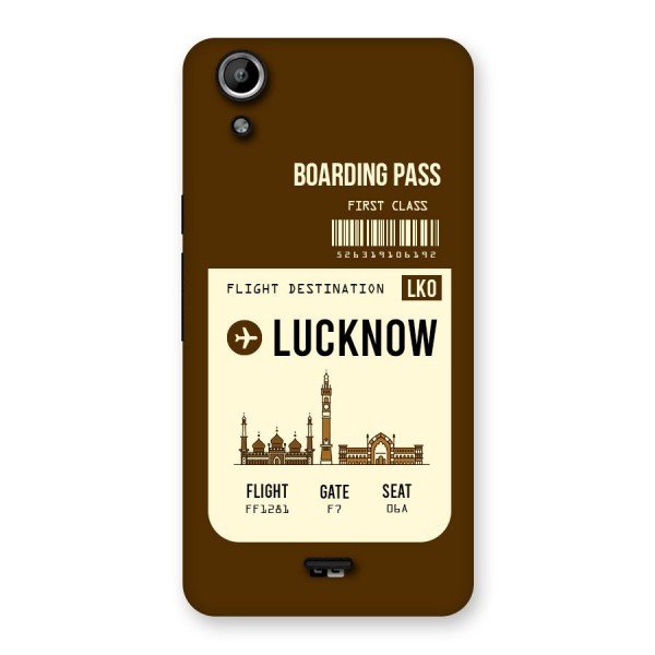 Lucknow Boarding Pass Back Case for Micromax Canvas Selfie Lens Q345