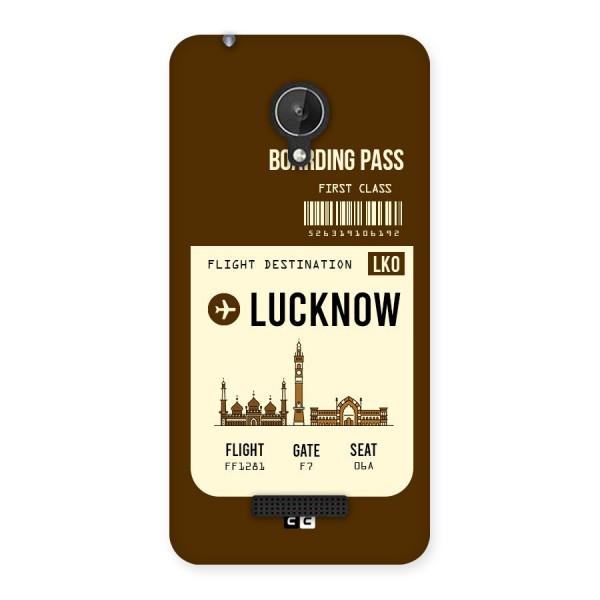 Lucknow Boarding Pass Back Case for Micromax Canvas Spark Q380