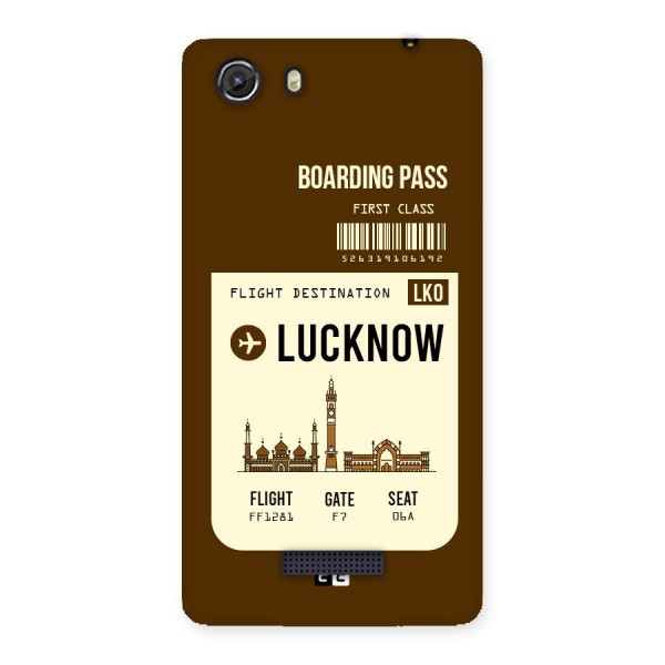 Lucknow Boarding Pass Back Case for Micromax Unite 3