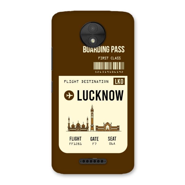 Lucknow Boarding Pass Back Case for Moto C