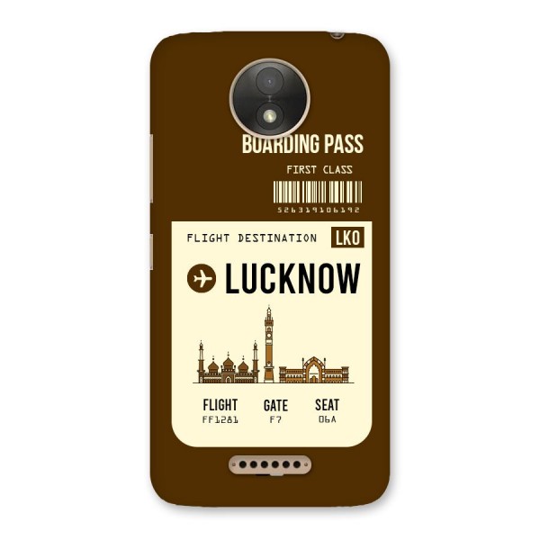 Lucknow Boarding Pass Back Case for Moto C Plus