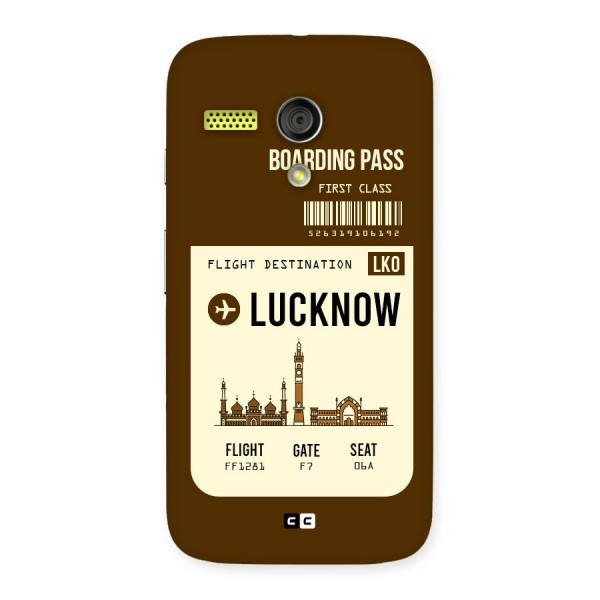 Lucknow Boarding Pass Back Case for Moto G