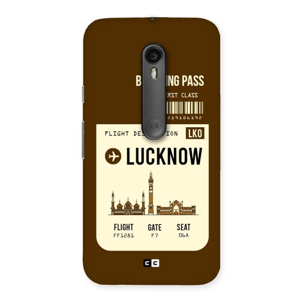 Lucknow Boarding Pass Back Case for Moto G3