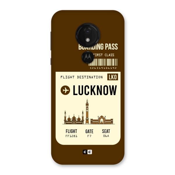 Lucknow Boarding Pass Back Case for Moto G7 Power