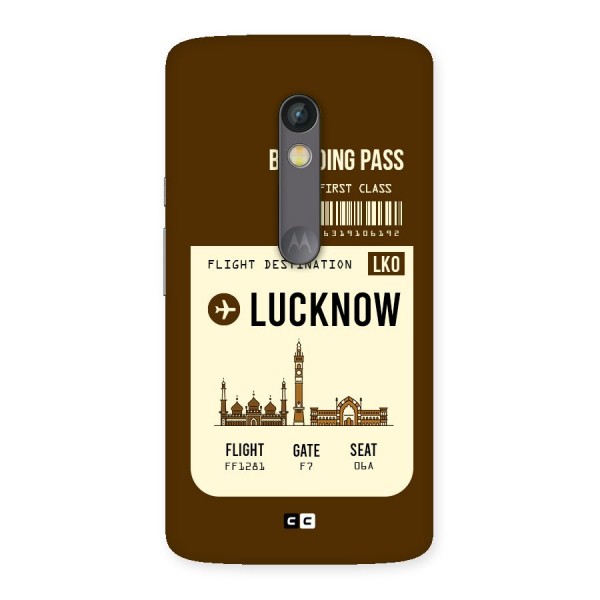 Lucknow Boarding Pass Back Case for Moto X Play