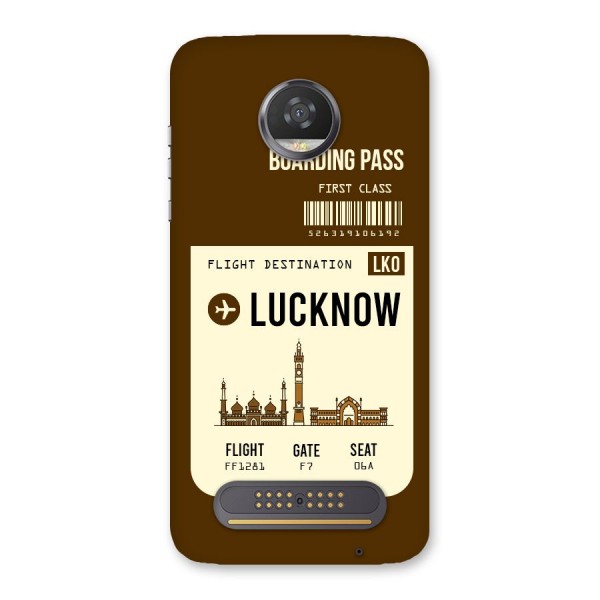 Lucknow Boarding Pass Back Case for Moto Z2 Play