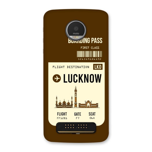 Lucknow Boarding Pass Back Case for Moto Z Play