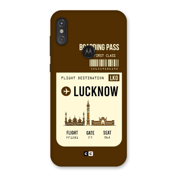 Lucknow Boarding Pass Back Case for Motorola One Power