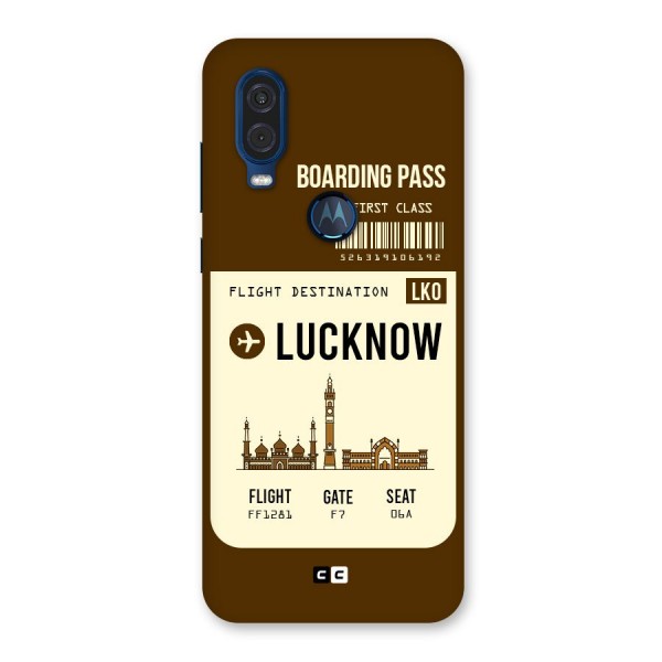 Lucknow Boarding Pass Back Case for Motorola One Vision