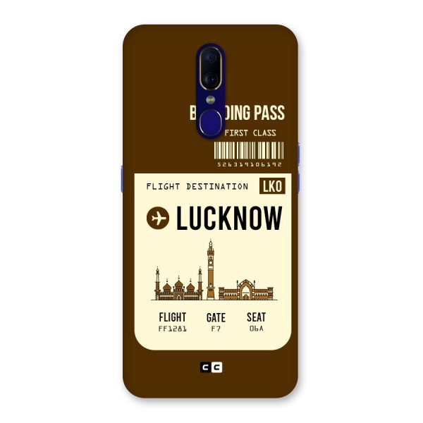 Lucknow Boarding Pass Back Case for Oppo F11
