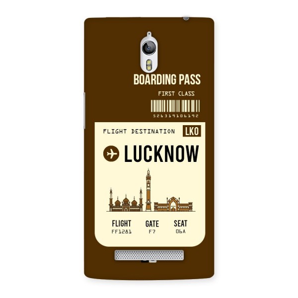 Lucknow Boarding Pass Back Case for Oppo Find 7