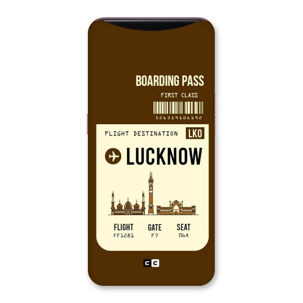 Lucknow Boarding Pass Back Case for Oppo Find X