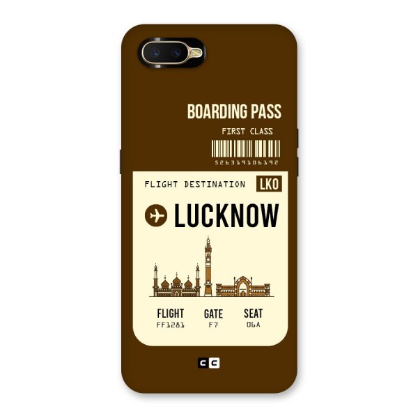 Lucknow Boarding Pass Back Case for Oppo K1
