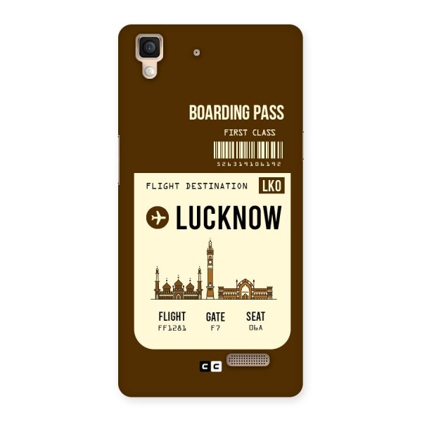 Lucknow Boarding Pass Back Case for Oppo R7