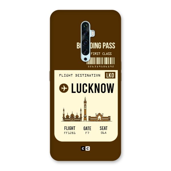Lucknow Boarding Pass Back Case for Oppo Reno2 F