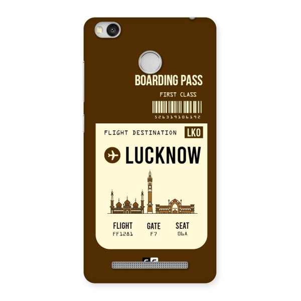 Lucknow Boarding Pass Back Case for Redmi 3S Prime