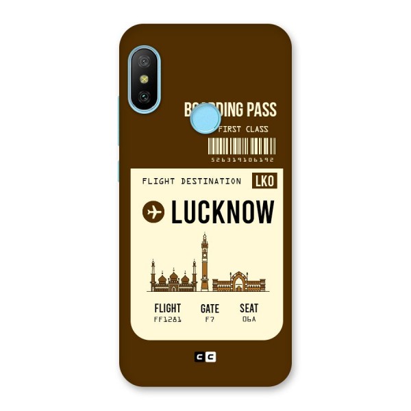 Lucknow Boarding Pass Back Case for Redmi 6 Pro