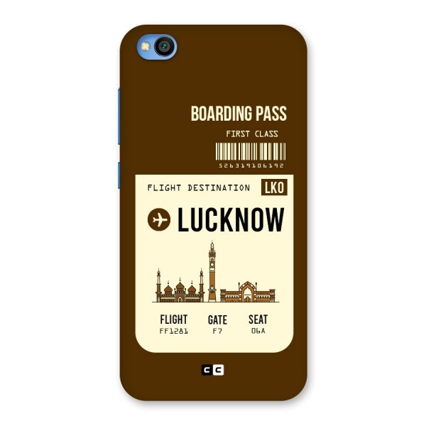 Lucknow Boarding Pass Back Case for Redmi Go