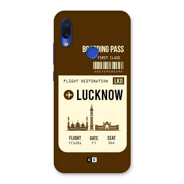 Lucknow Boarding Pass Back Case for Redmi Note 7