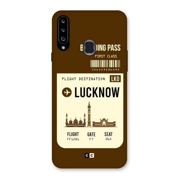 Lucknow Boarding Pass Back Case for Samsung Galaxy A20s